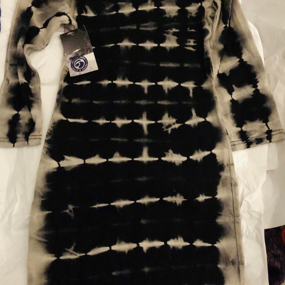 Black Tie-Dyed mini dress